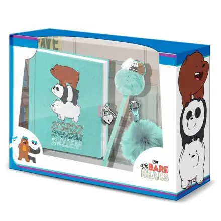 We Bare Bears diary + pen + pompon set product photo