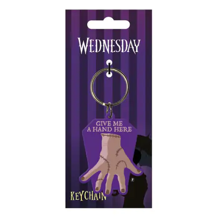 Wednesday Rubber Keychain Give Me A Hand termékfotója