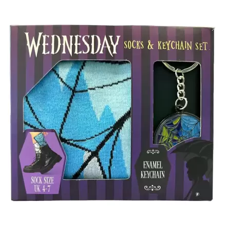 Wednesday Keychain & Socks Set termékfotója