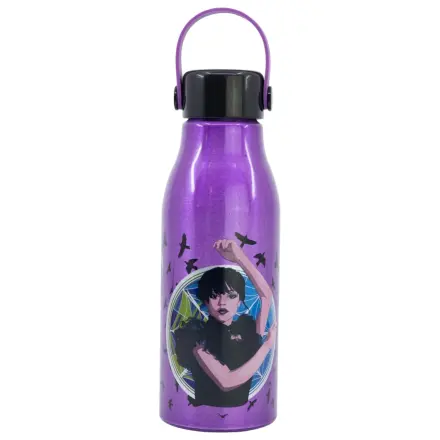 Wednesday Nevermore Flexi Aluminum Water Bottle with Screw Cap and Hanger 760 ml product photo