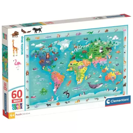 Wildlife Map maxi puzzle 60pcs product photo
