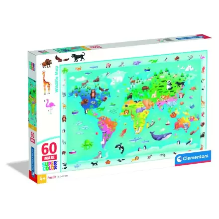 Wildlife Map maxi puzzle 60pcs termékfotója