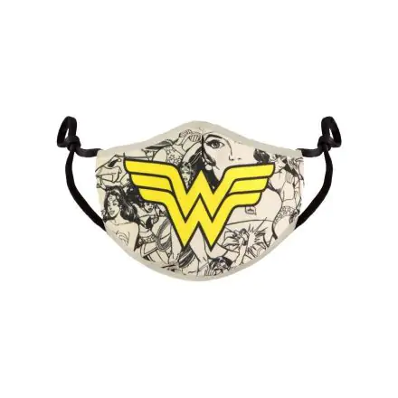 Wonder Woman Face Mask Comic Logo product photo