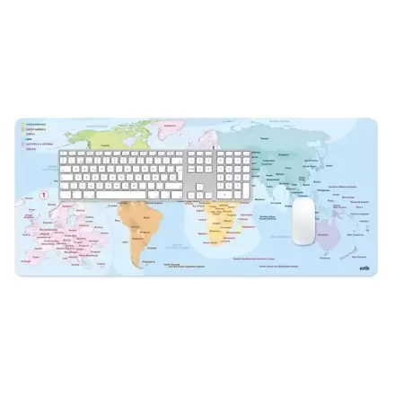 World Map gaming desk mat product photo