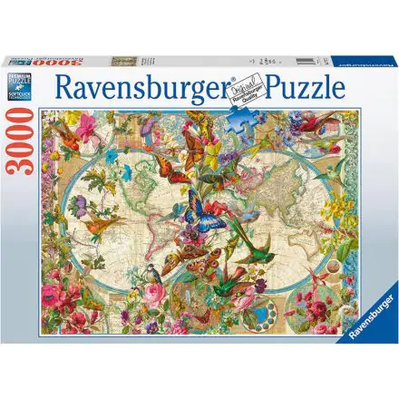 World Map of Flora and Fauna puzzle 3000pcs product photo