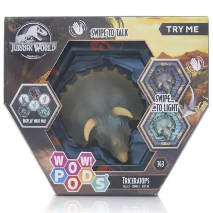 WOW! POD Jurassic World Triceratops led figure sound product photo