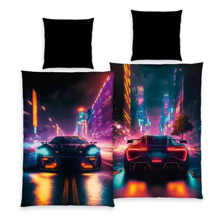 Young Collection bed linen Neon Cars 135 x 200 cm product photo