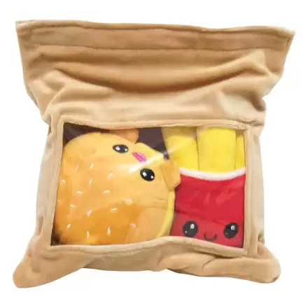 Yummis Together Plush Figures 2 Pack Burger & Fries in Take Away Bag 21 cm        product photo